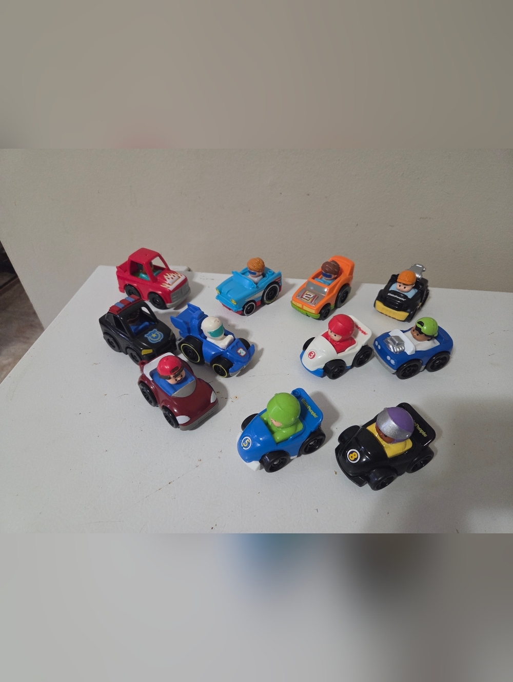 Fisher Price Little People Toy Race Car Set Of 11